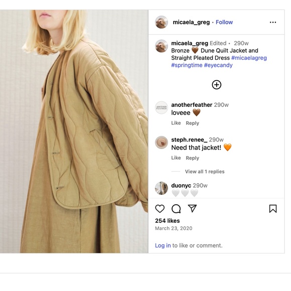 MICAELA GREG The Dune Quilted Jacket in Bronze High Low Hem Coat SS 2020 Size S - Picture 6 of 16